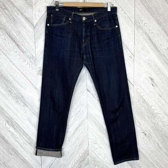 3x1 NYC Selvedge Jeans Mens Size 32x30 Slim Redline Button Fly 100% Cotton Denim